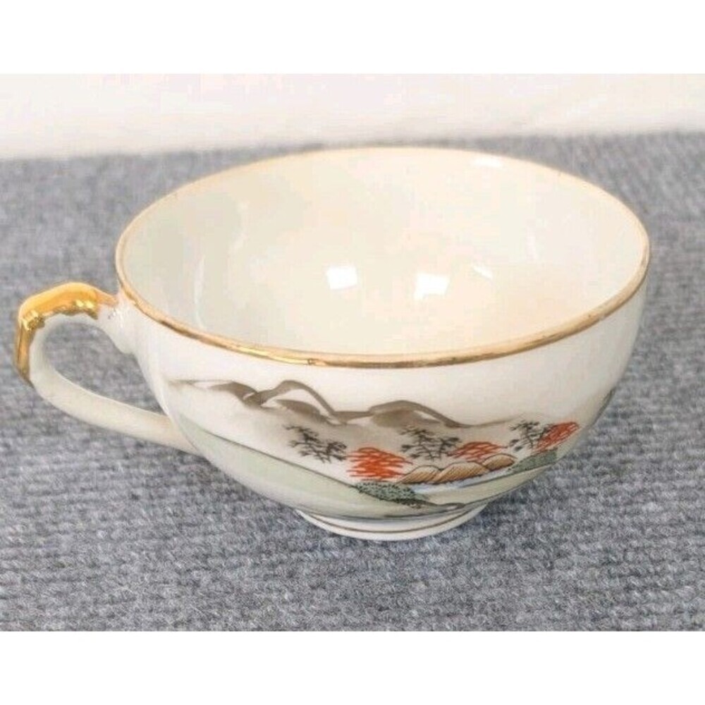 Vintage Japanese Dove China Teacup— Mt. Fuji Landscape (Replacement Piece) - Picture 3 of 7